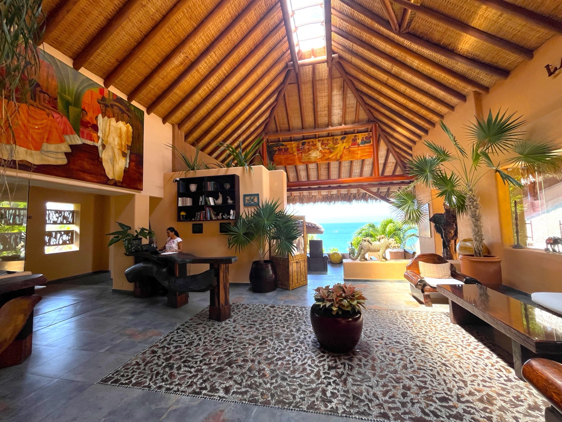Lobby with ocean view